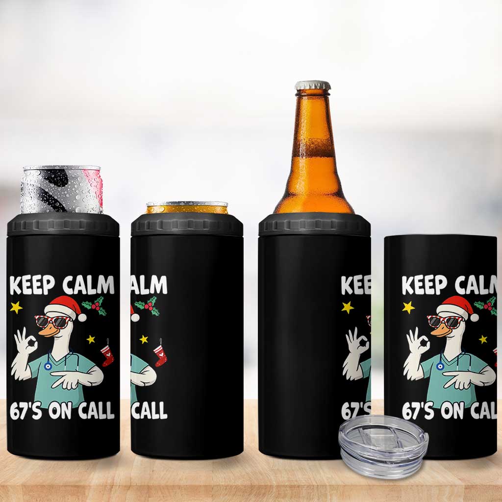 67 Six Seven Goose Nurse Christmas Meme 4 in 1 Can Cooler Tumbler - Wonder Print Shop