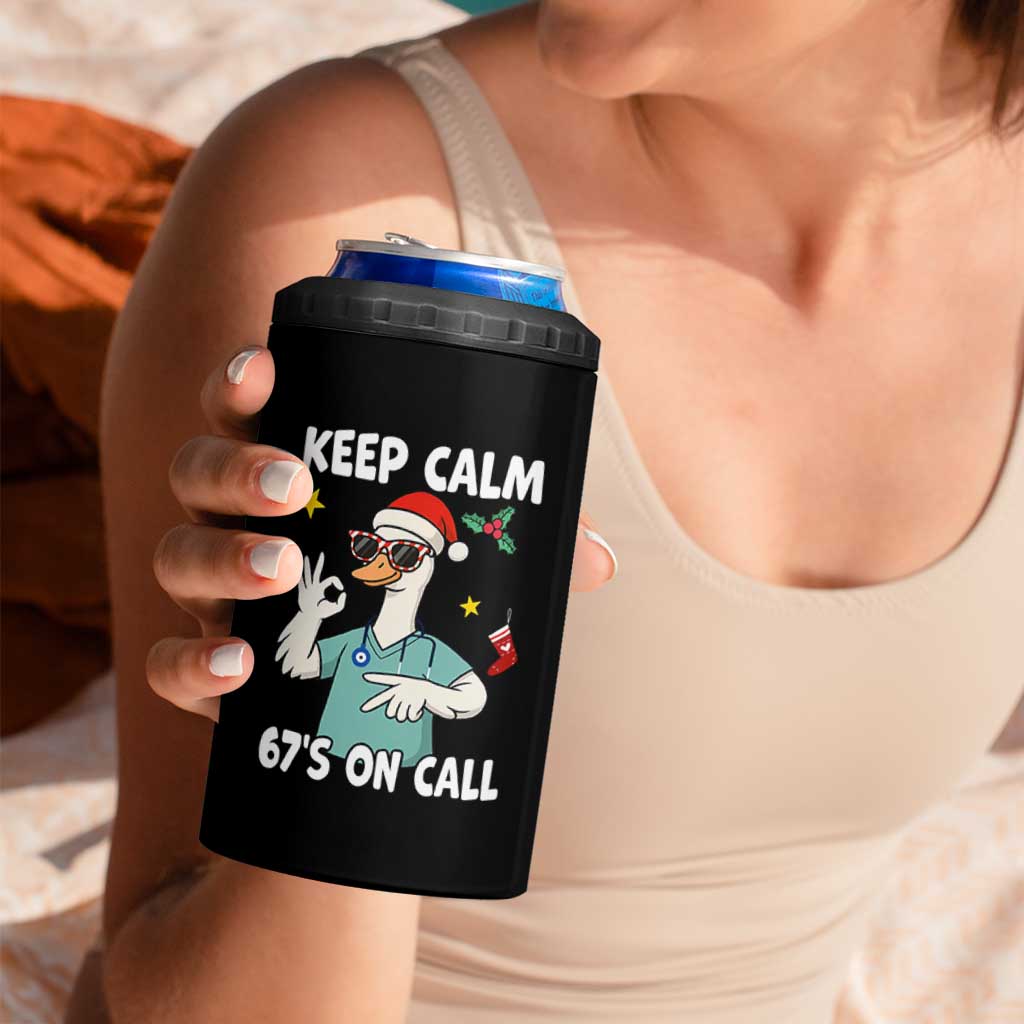 67 Six Seven Goose Nurse Christmas Meme 4 in 1 Can Cooler Tumbler - Wonder Print Shop