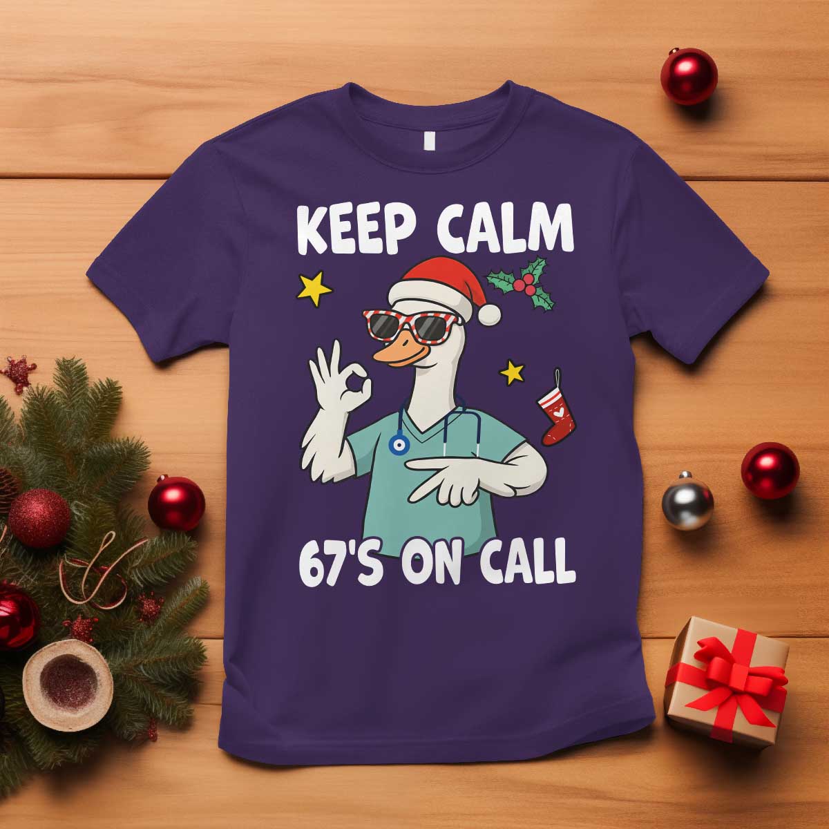 67 Six Seven Goose Nurse Christmas Meme T Shirt - Wonder Print Shop