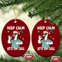 67 Six Seven Goose Nurse Christmas Meme Ceramic Ornament - Wonder Print Shop