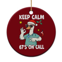 67 Six Seven Goose Nurse Christmas Meme Ceramic Ornament - Wonder Print Shop
