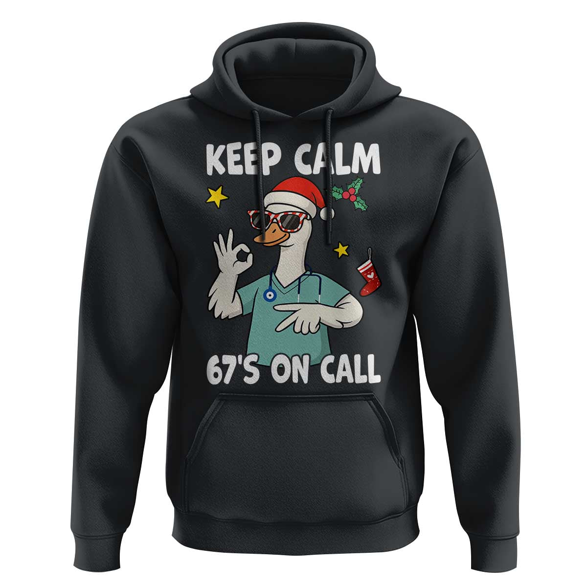 67 Six Seven Goose Nurse Christmas Meme Hoodie - Wonder Print Shop