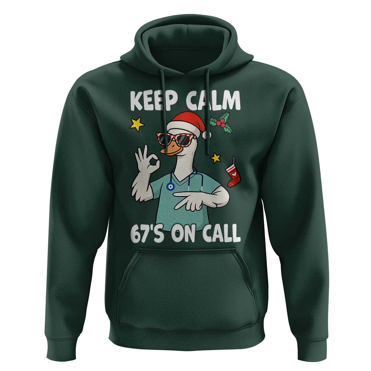 67 Six Seven Goose Nurse Christmas Meme Hoodie - Wonder Print Shop