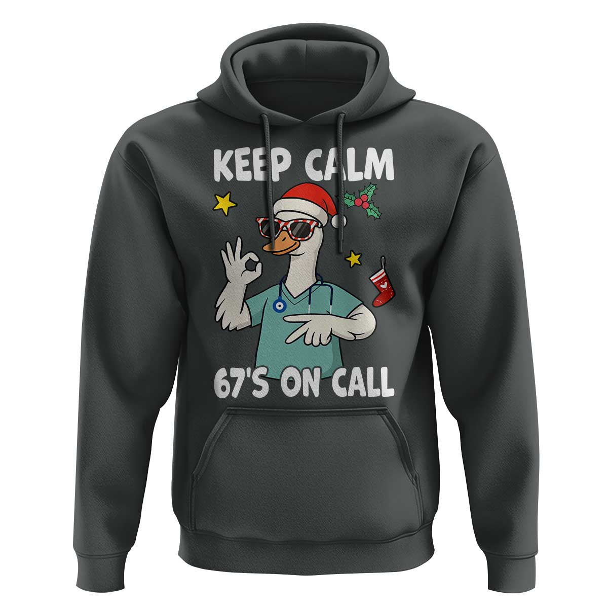 67 Six Seven Goose Nurse Christmas Meme Hoodie - Wonder Print Shop