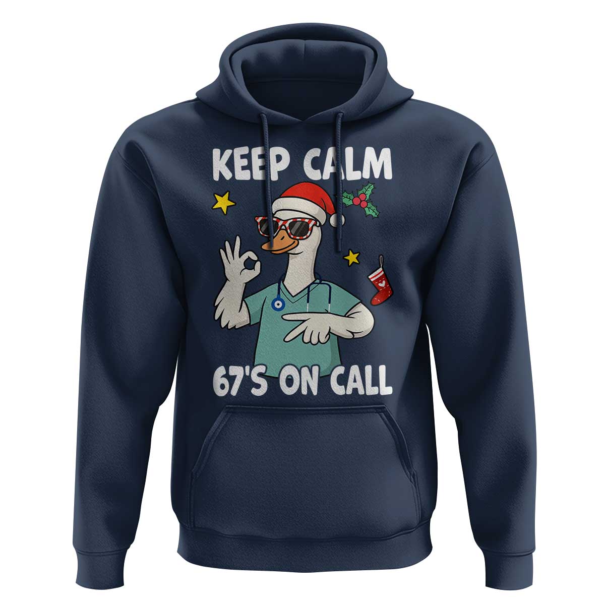 67 Six Seven Goose Nurse Christmas Meme Hoodie - Wonder Print Shop