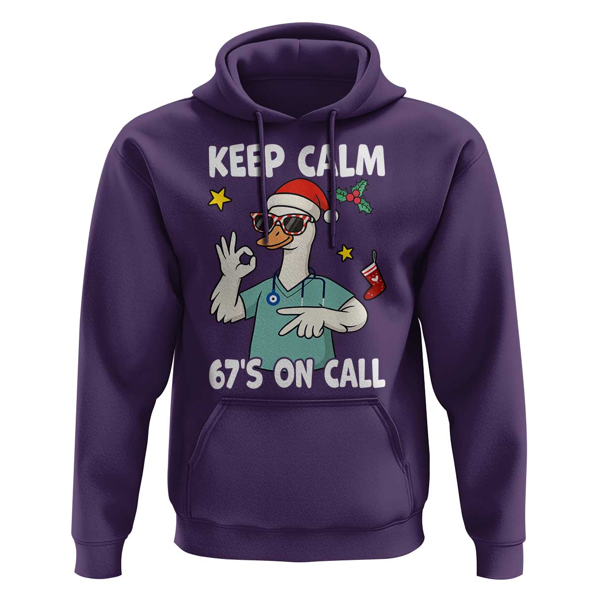 67 Six Seven Goose Nurse Christmas Meme Hoodie - Wonder Print Shop