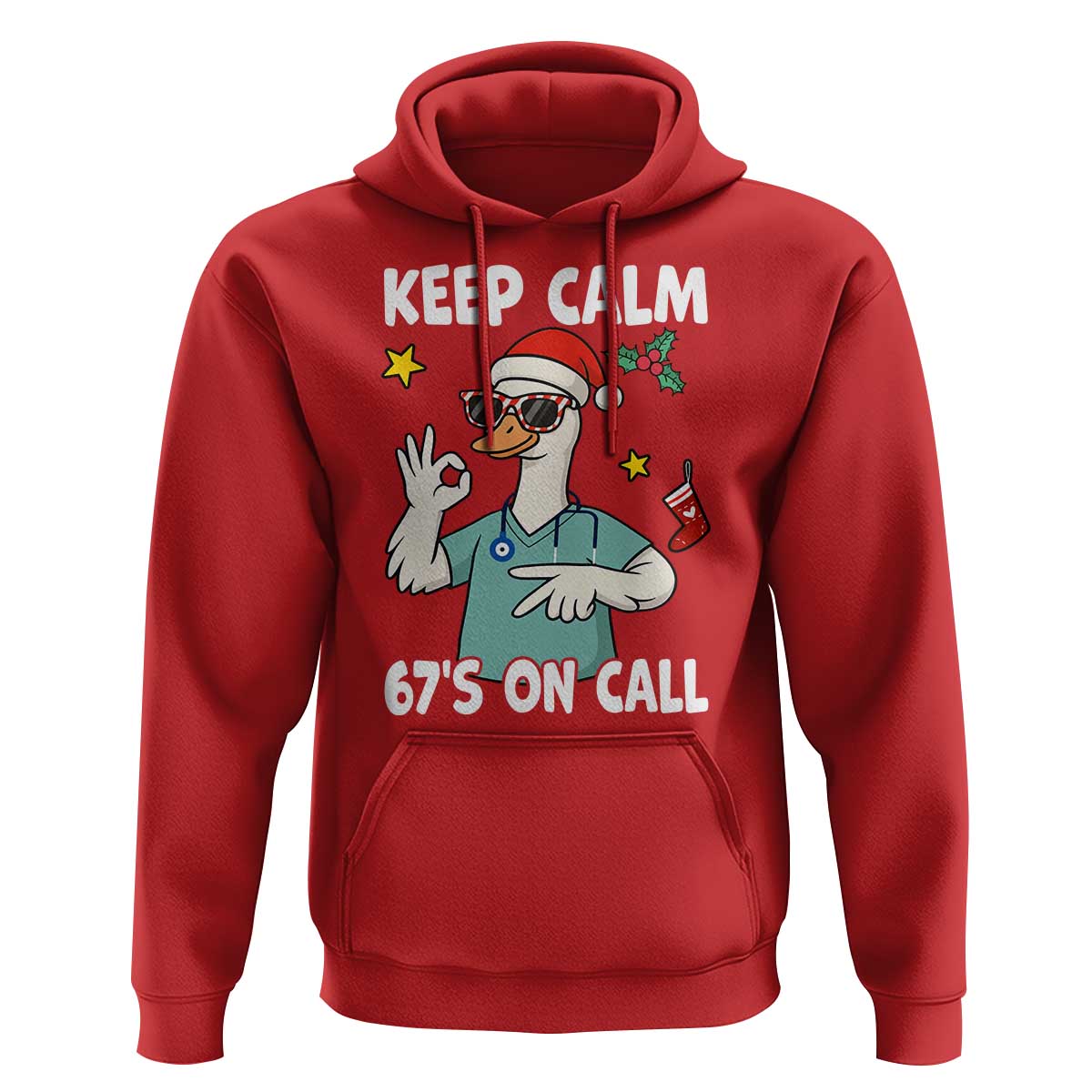 67 Six Seven Goose Nurse Christmas Meme Hoodie - Wonder Print Shop
