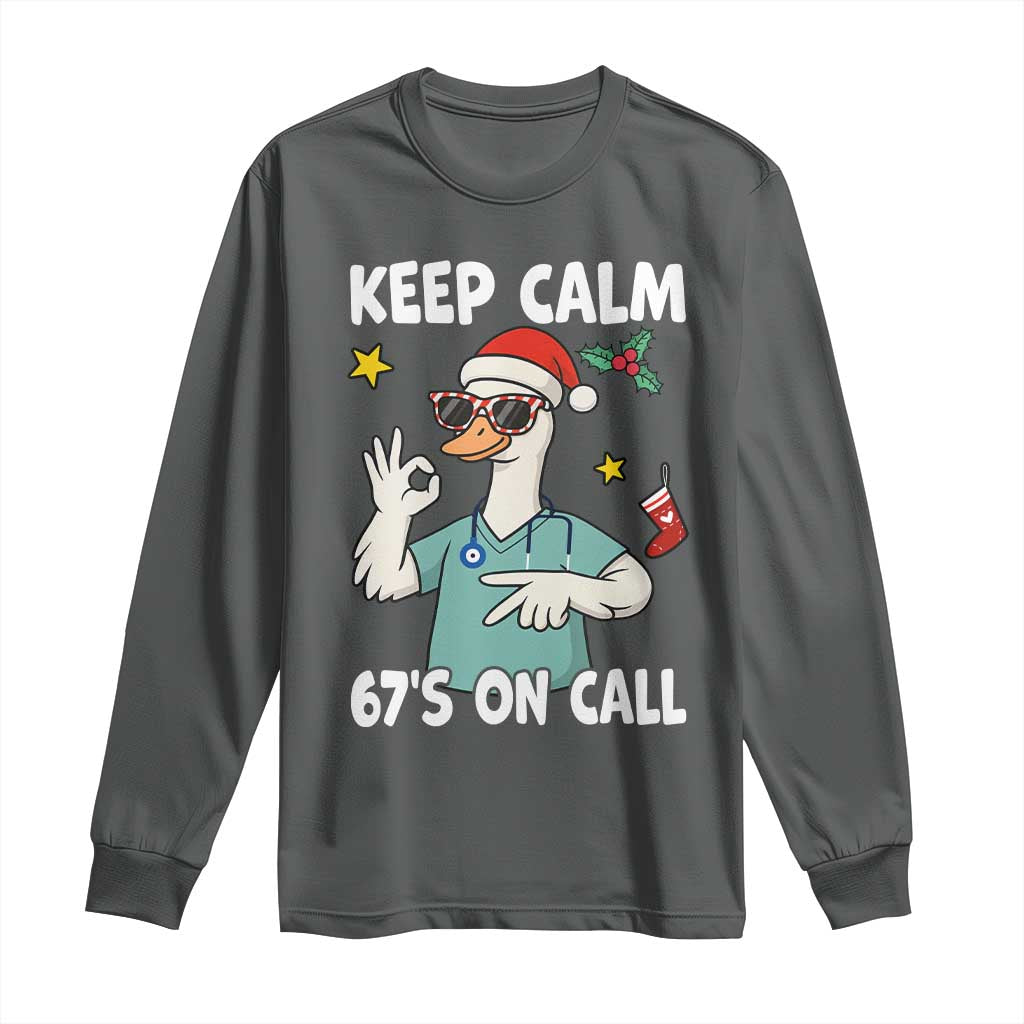 67 Six Seven Goose Nurse Christmas Meme Long Sleeve Shirt - Wonder Print Shop