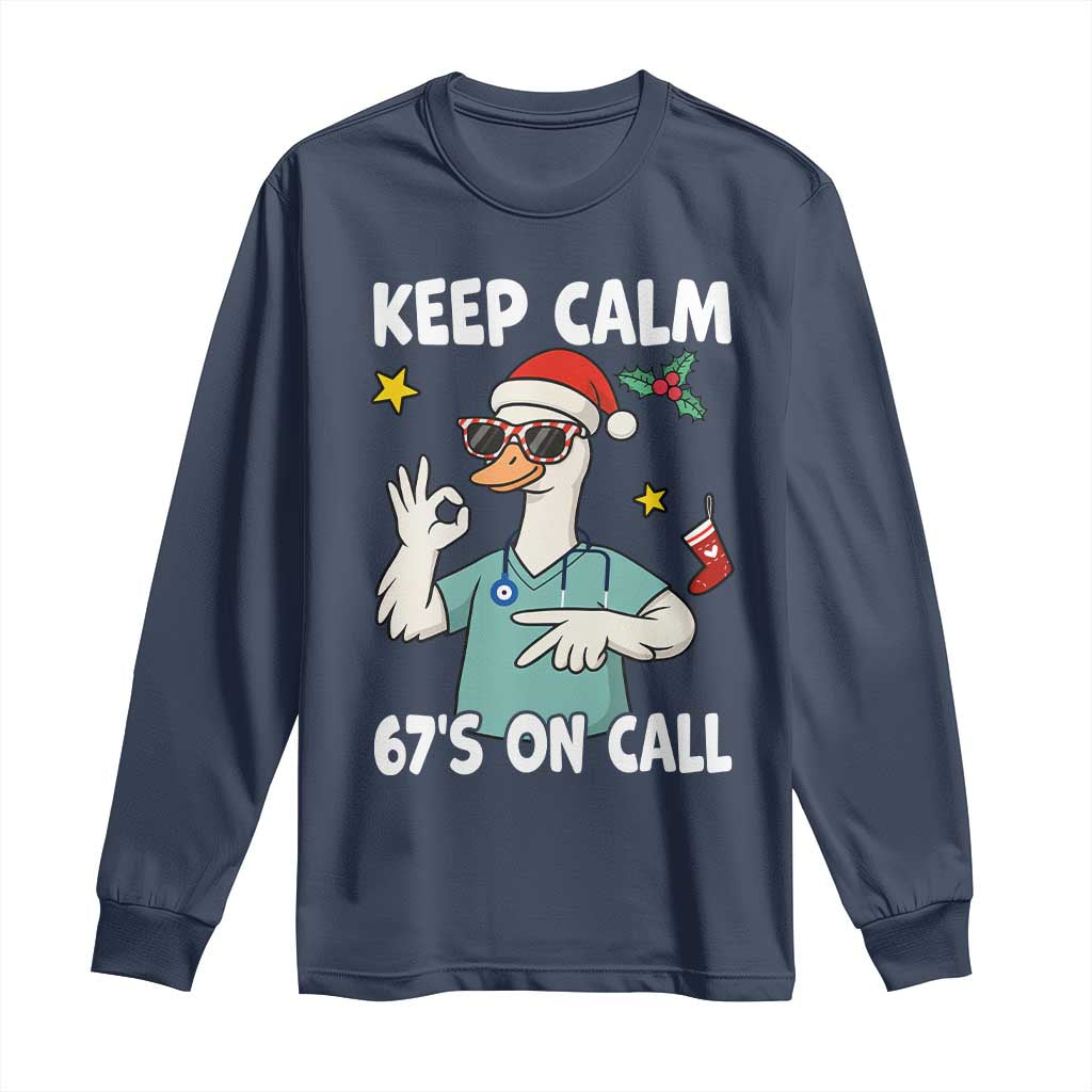 67 Six Seven Goose Nurse Christmas Meme Long Sleeve Shirt - Wonder Print Shop