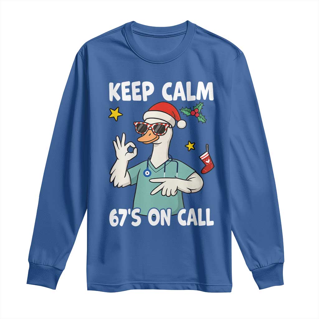 67 Six Seven Goose Nurse Christmas Meme Long Sleeve Shirt - Wonder Print Shop