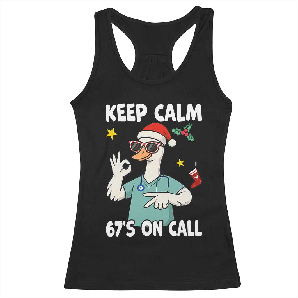 67 Six Seven Goose Nurse Christmas Meme Racerback Tank Top - Wonder Print Shop