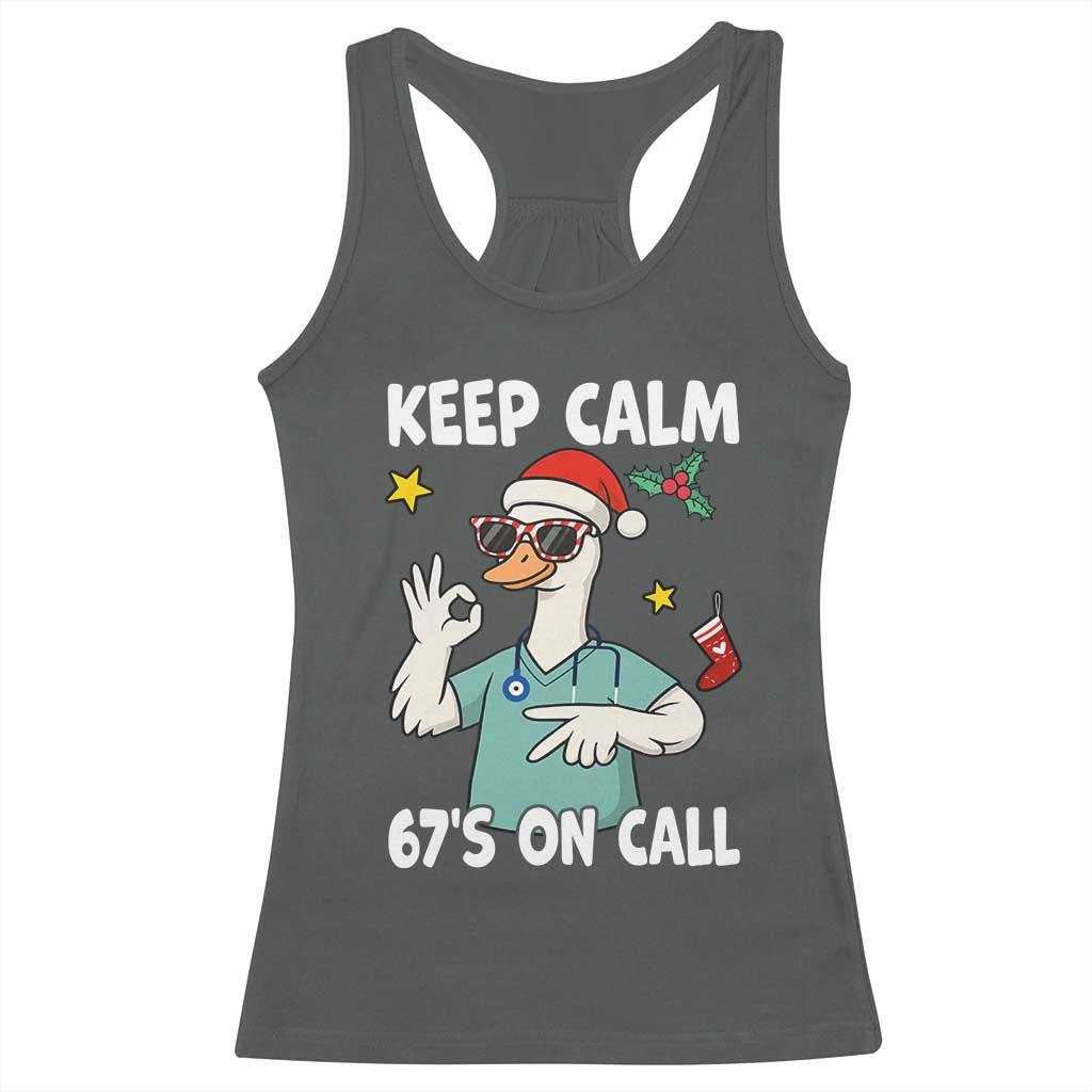 67 Six Seven Goose Nurse Christmas Meme Racerback Tank Top - Wonder Print Shop