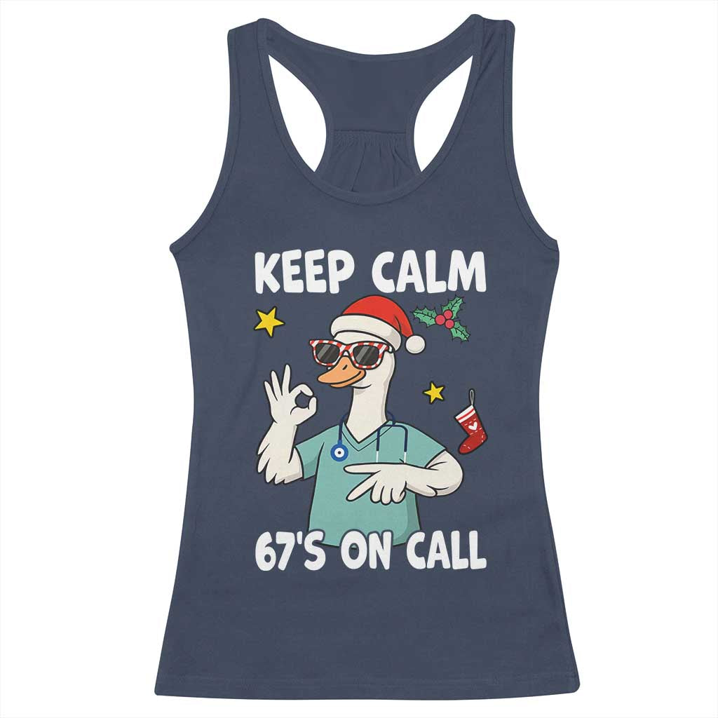 67 Six Seven Goose Nurse Christmas Meme Racerback Tank Top - Wonder Print Shop