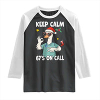67 Six Seven Goose Nurse Christmas Meme Raglan Shirt - Wonder Print Shop