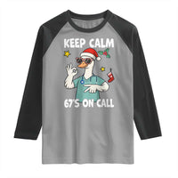 67 Six Seven Goose Nurse Christmas Meme Raglan Shirt - Wonder Print Shop