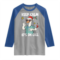 67 Six Seven Goose Nurse Christmas Meme Raglan Shirt - Wonder Print Shop