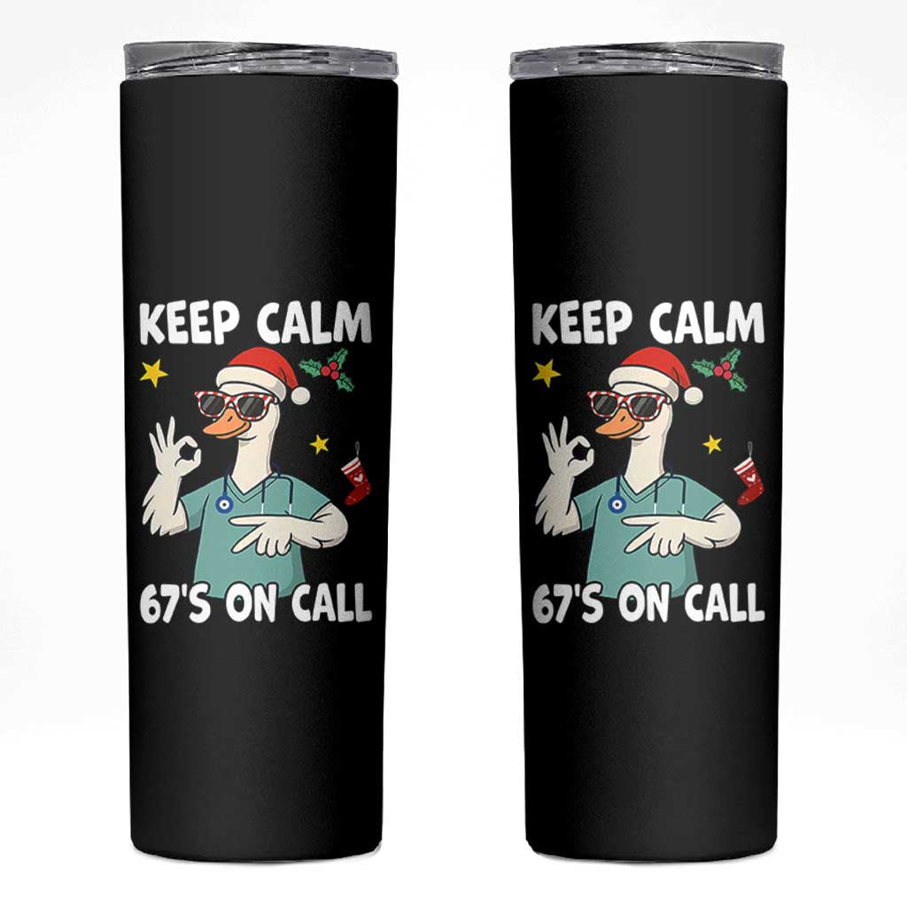 67 Six Seven Goose Nurse Christmas Meme Skinny Tumbler - Wonder Print Shop