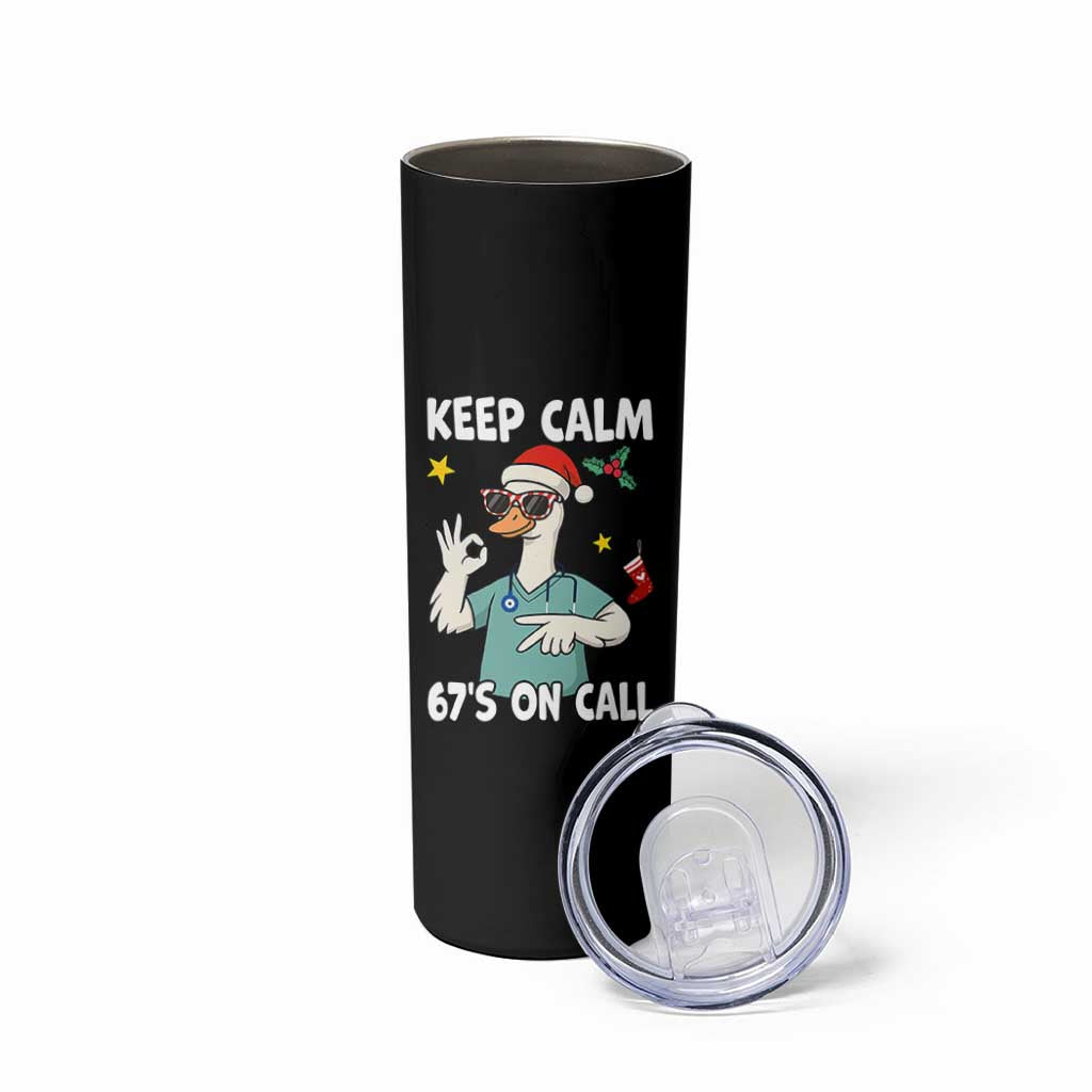 67 Six Seven Goose Nurse Christmas Meme Skinny Tumbler - Wonder Print Shop