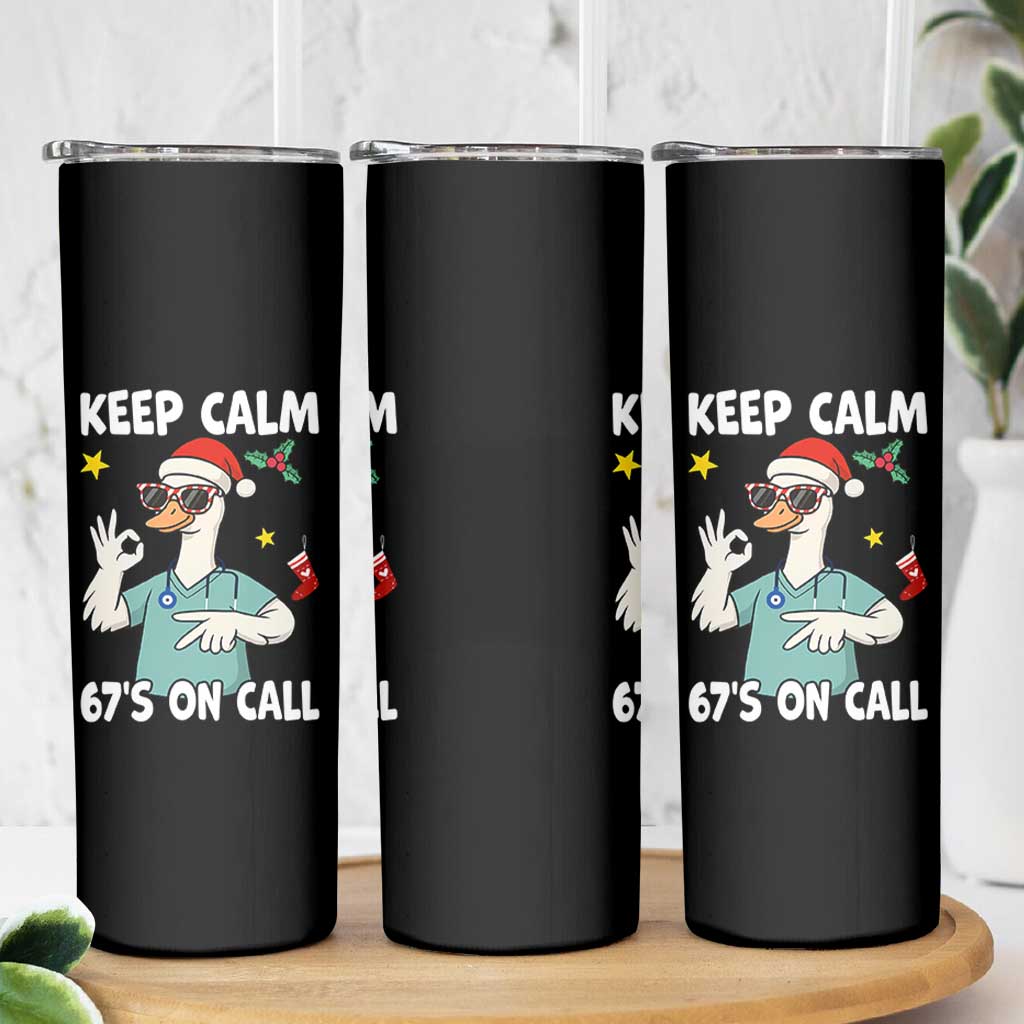 67 Six Seven Goose Nurse Christmas Meme Skinny Tumbler - Wonder Print Shop