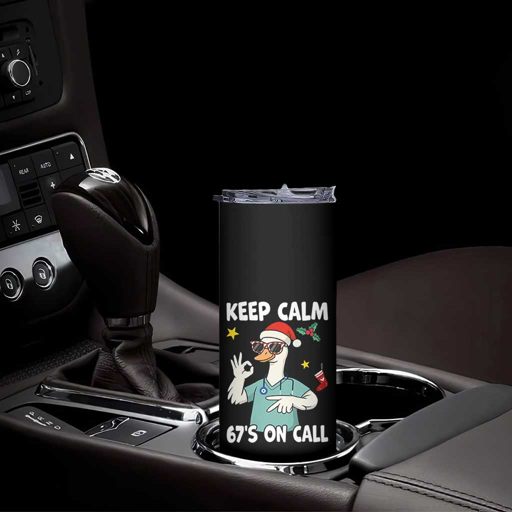 67 Six Seven Goose Nurse Christmas Meme Skinny Tumbler - Wonder Print Shop