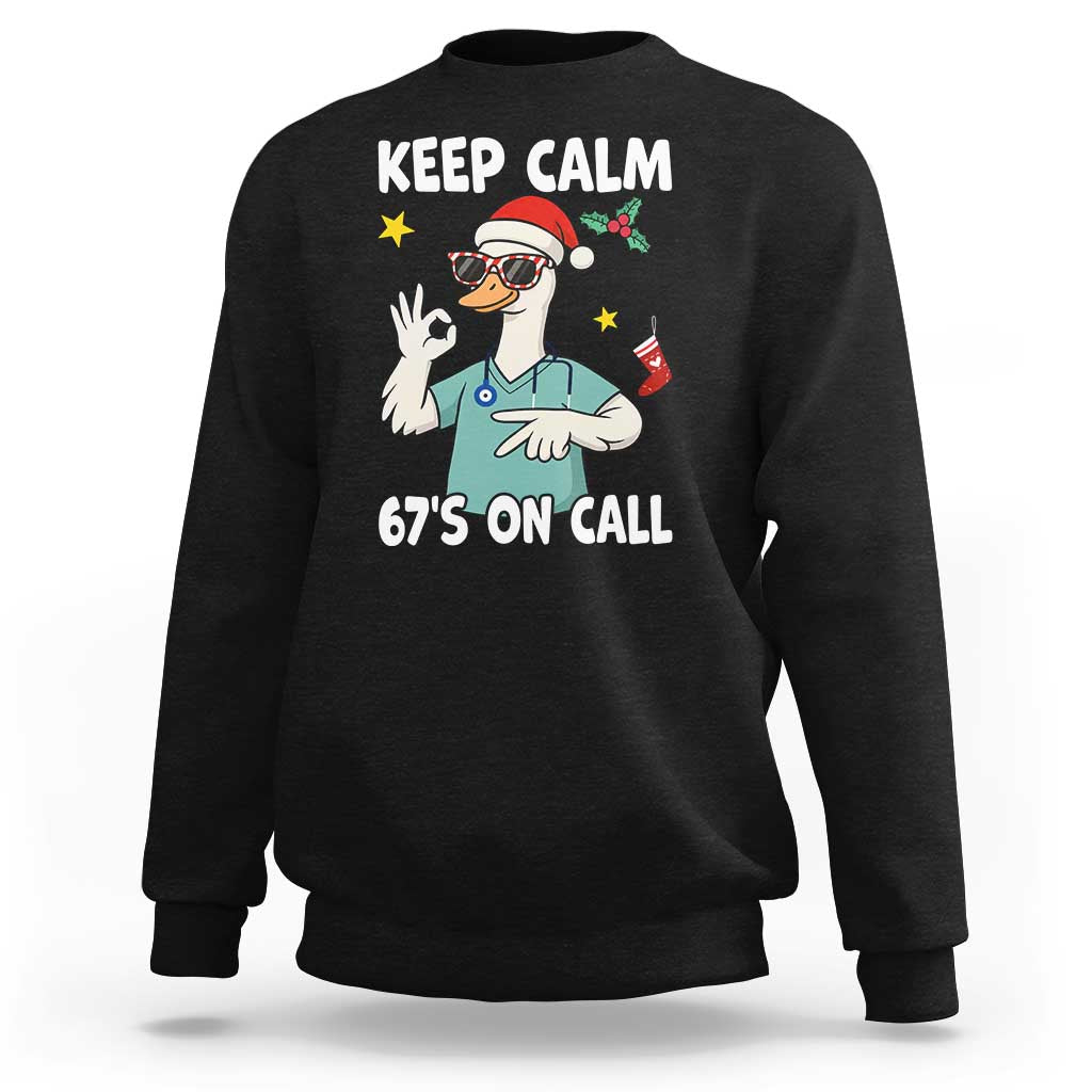 67 Six Seven Goose Nurse Christmas Meme Sweatshirt - Wonder Print Shop