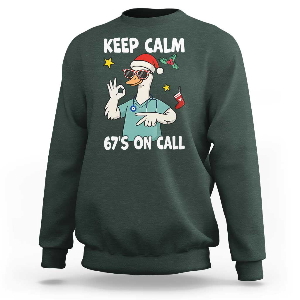 67 Six Seven Goose Nurse Christmas Meme Sweatshirt - Wonder Print Shop