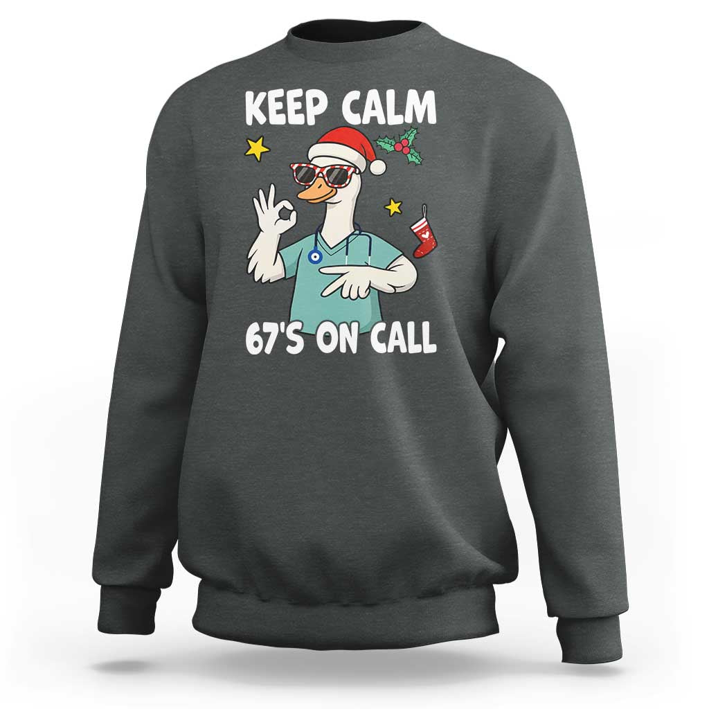 67 Six Seven Goose Nurse Christmas Meme Sweatshirt - Wonder Print Shop