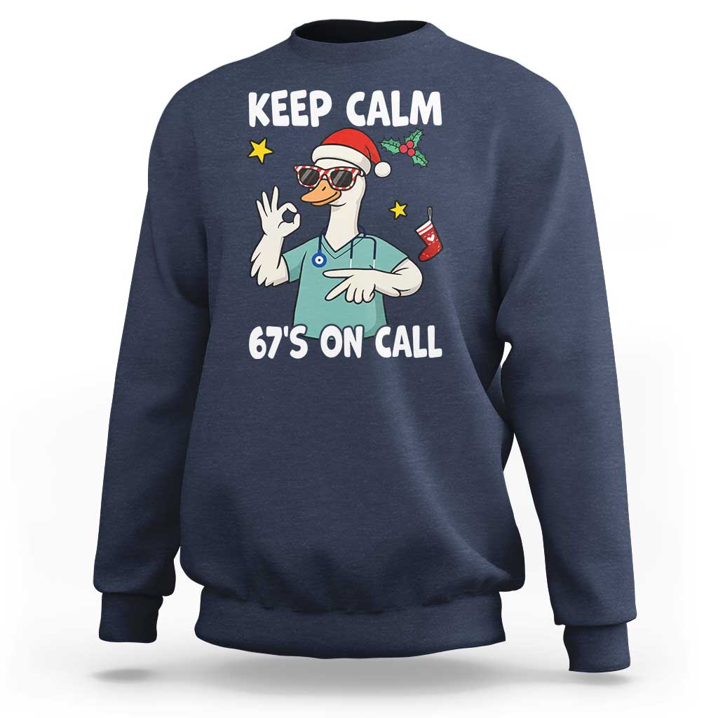 67 Six Seven Goose Nurse Christmas Meme Sweatshirt - Wonder Print Shop