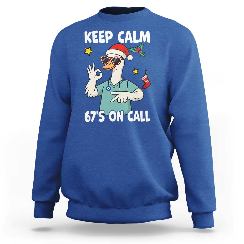 67 Six Seven Goose Nurse Christmas Meme Sweatshirt - Wonder Print Shop