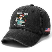 67 Six Seven Goose Nurse Christmas Meme Washed Cotton Baseball Cap