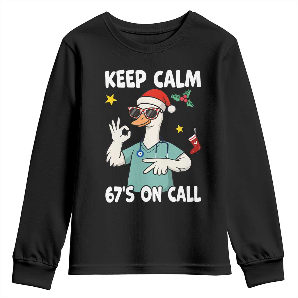 67 Six Seven Goose Nurse Christmas Meme Youth Sweatshirt - Wonder Print Shop