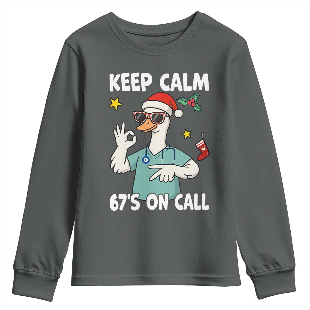 67 Six Seven Goose Nurse Christmas Meme Youth Sweatshirt - Wonder Print Shop