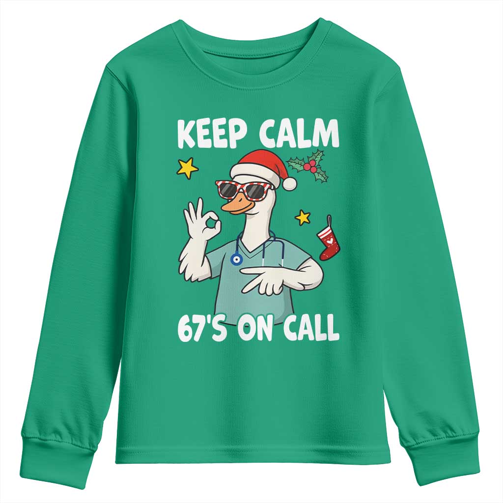 67 Six Seven Goose Nurse Christmas Meme Youth Sweatshirt - Wonder Print Shop