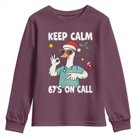 67 Six Seven Goose Nurse Christmas Meme Youth Sweatshirt - Wonder Print Shop