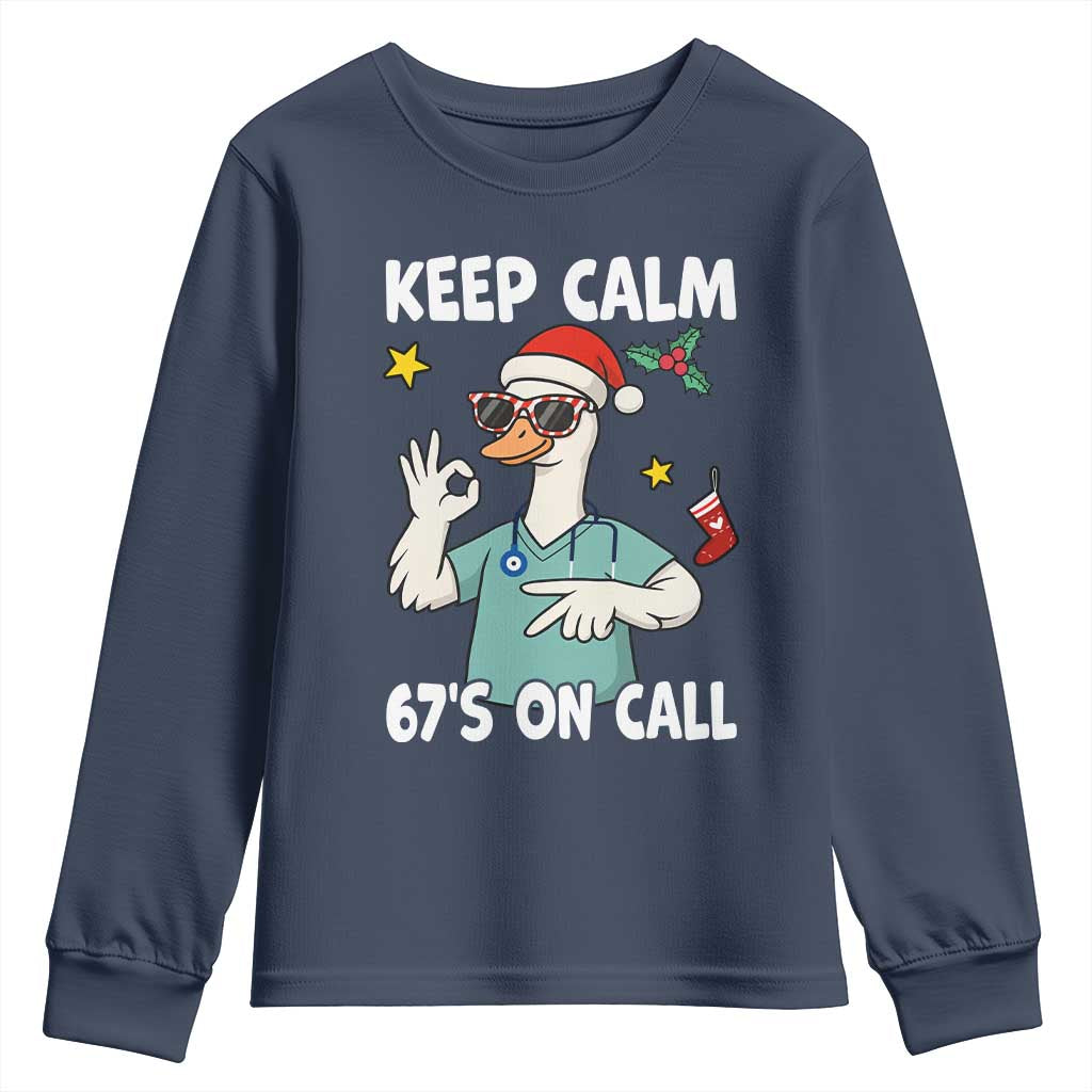 67 Six Seven Goose Nurse Christmas Meme Youth Sweatshirt - Wonder Print Shop