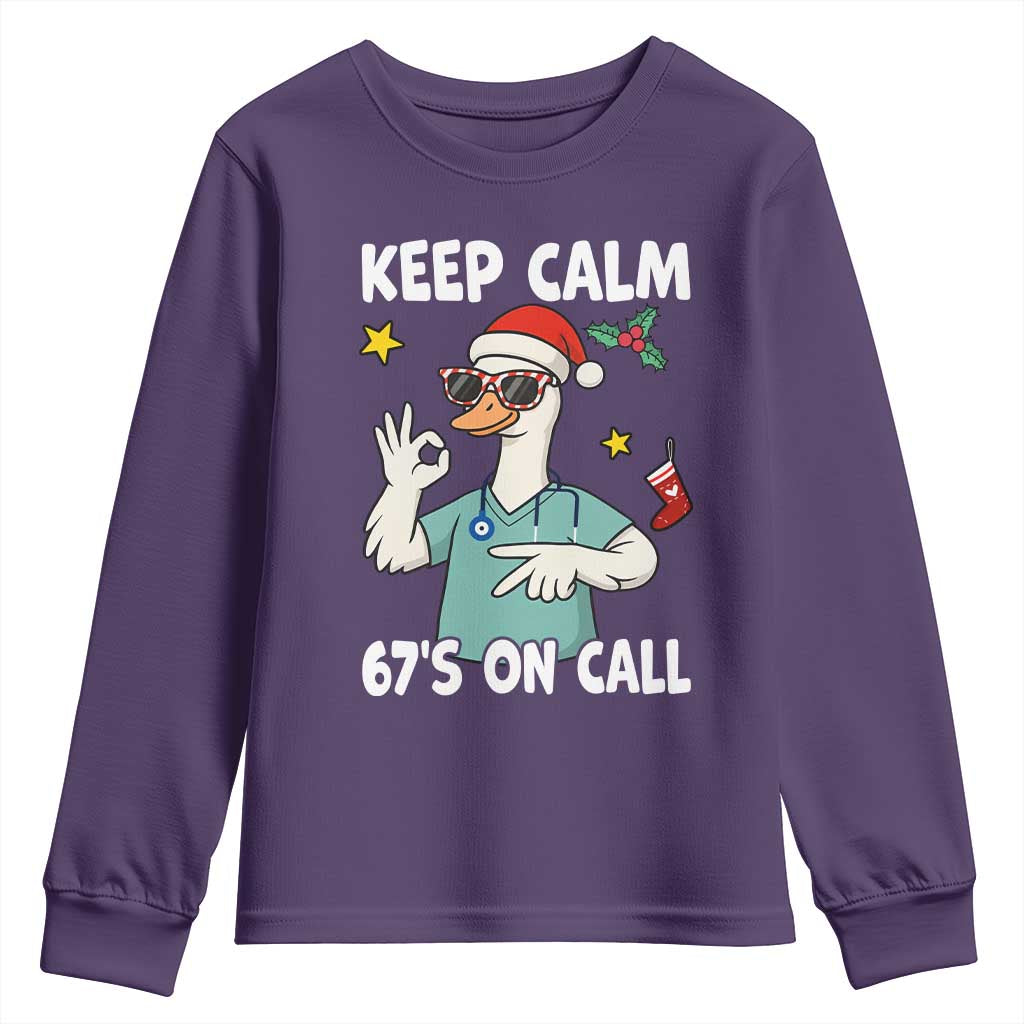 67 Six Seven Goose Nurse Christmas Meme Youth Sweatshirt - Wonder Print Shop