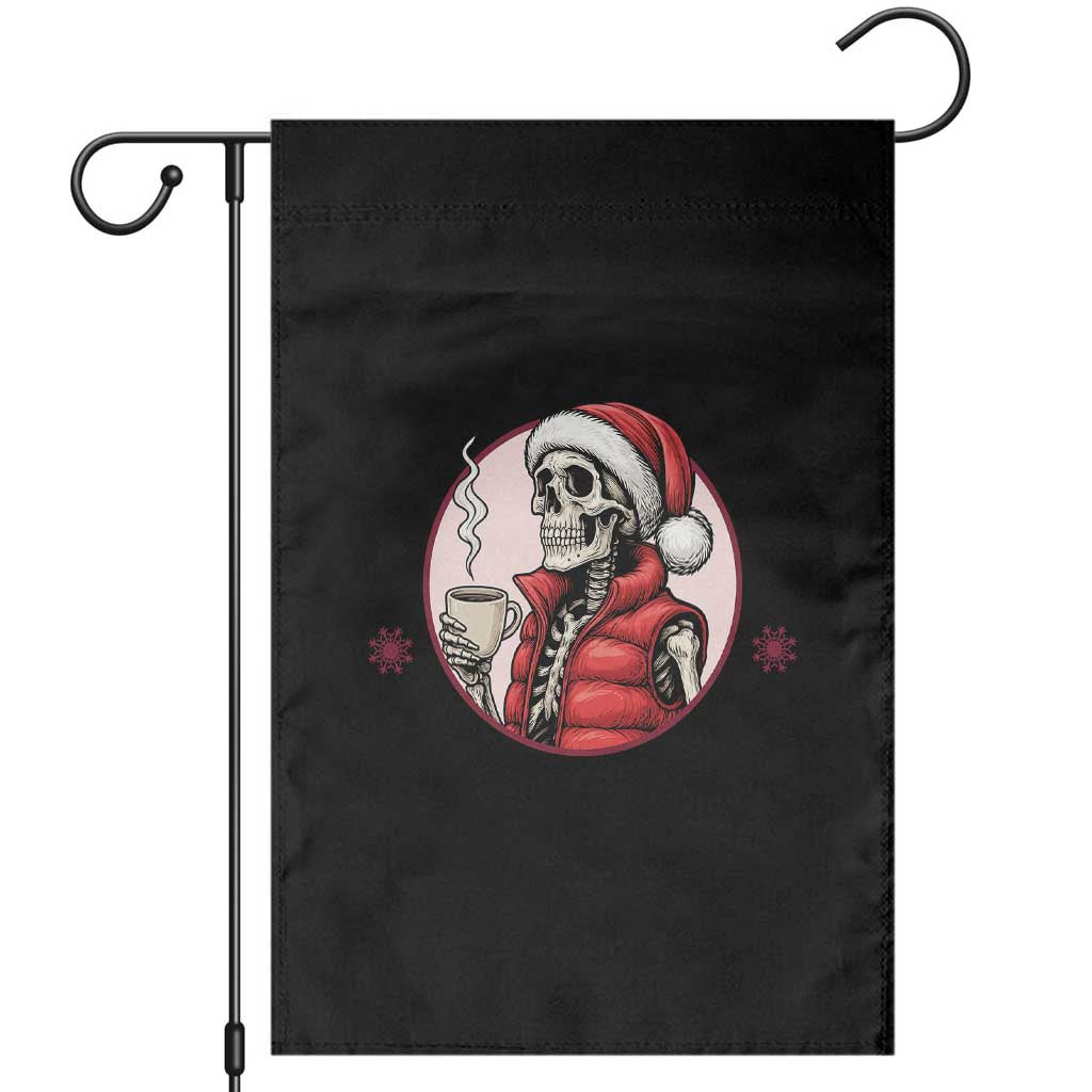 Funny Skeleton Christmas Garden Flag Ho Ho Hold Your Breath Radiolocy Dept - Wonder Print Shop