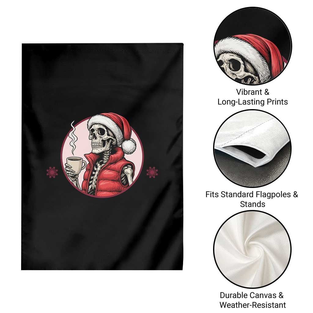 Funny Skeleton Christmas Garden Flag Ho Ho Hold Your Breath Radiolocy Dept - Wonder Print Shop