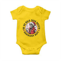 Funny Skeleton Christmas Baby Onesie Ho Ho Hold Your Breath Radiolocy Dept - Wonder Print Shop