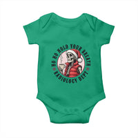 Funny Skeleton Christmas Baby Onesie Ho Ho Hold Your Breath Radiolocy Dept - Wonder Print Shop