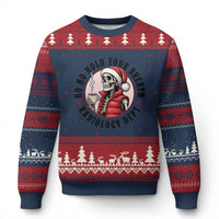 Funny Skeleton Xmas Ugly Christmas Sweater Ho Ho Hold Your Breath Radiolocy Dept - Wonder Print Shop