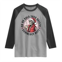 Funny Skeleton Christmas Raglan Shirt Ho Ho Hold Your Breath Radiolocy Dept - Wonder Print Shop