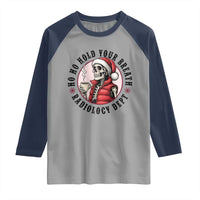 Funny Skeleton Christmas Raglan Shirt Ho Ho Hold Your Breath Radiolocy Dept - Wonder Print Shop