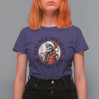 Funny Skeleton Christmas T Shirt For Women Ho Ho Hold Your Breath Radiolocy Dept - Wonder Print Shop