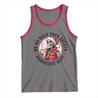 Funny Skeleton Christmas Tank Top Ho Ho Hold Your Breath Radiolocy Dept - Wonder Print Shop