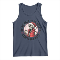 Funny Skeleton Christmas Tank Top Ho Ho Hold Your Breath Radiolocy Dept - Wonder Print Shop
