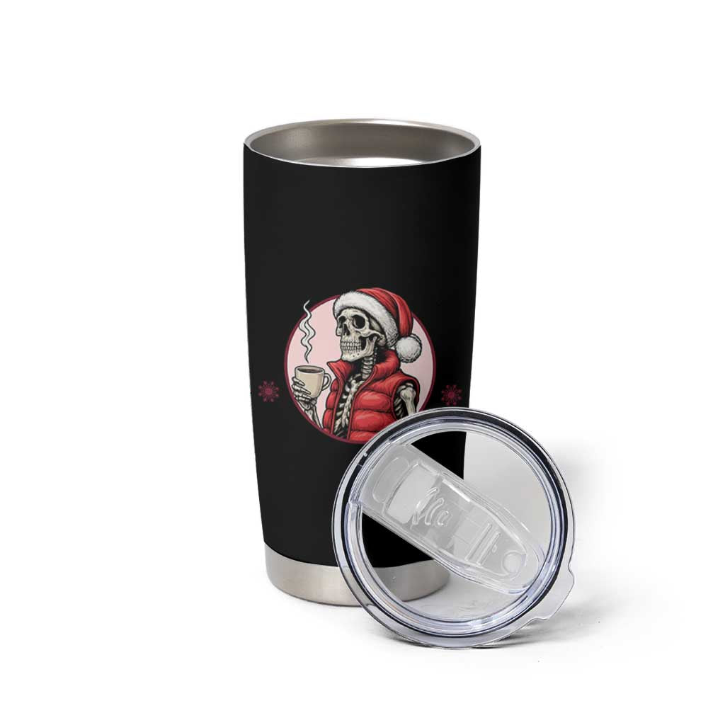 Funny Skeleton Christmas Tumbler Cup Ho Ho Hold Your Breath Radiolocy Dept - Wonder Print Shop