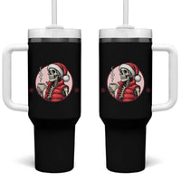 Funny Skeleton Christmas Tumbler With Handle Ho Ho Hold Your Breath Radiolocy Dept - Wonder Print Shop