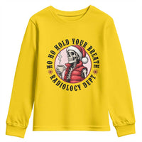 Funny Skeleton Christmas Youth Sweatshirt Ho Ho Hold Your Breath Radiolocy Dept - Wonder Print Shop