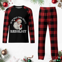 Funny Santa Christmas Plaid Pajama Set Ho Ho Hold Your Breath Radiolocy Dept - Wonder Print Shop